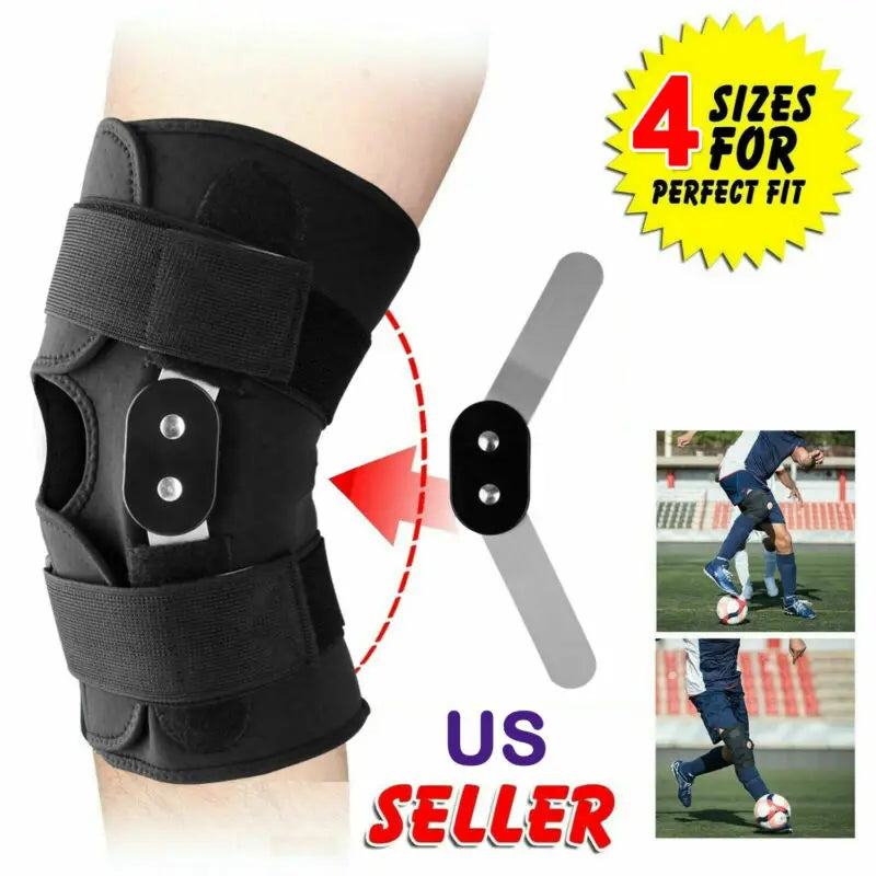 Adjustable Hinged Knee Patella Support Brace Sleeve