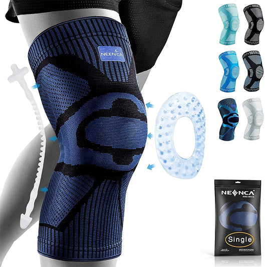 NEENCA Knee Brace Support with Side Stabilizers Patella Gel Knee Compression Sleeve for Knee Pain.