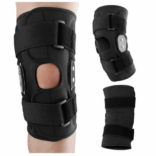 Adjustable Hinged Knee Patella Support Brace Sleeve